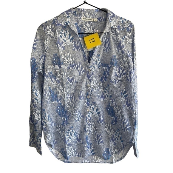 New! Roller Rabbit Guy Button Down Cotton Printed Shirt - Picture 2 of 11